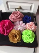 专业制作布艺手缝花，烧边花，卷花，烫花！
