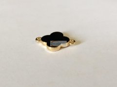 库存处理，【如图】滴油锌合金四叶草配件，